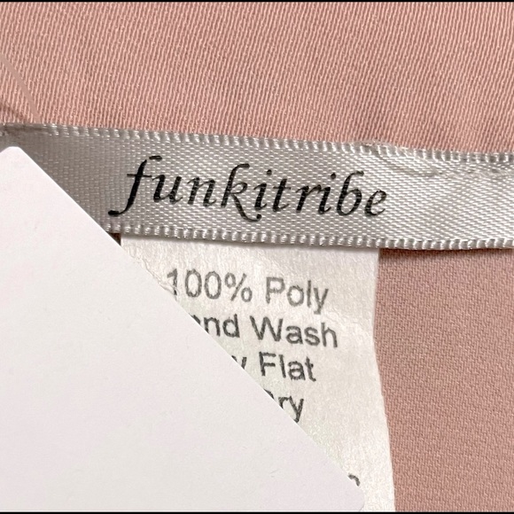 Dusty Rose chiffon kimono robe with black piping Plus Size 0X, 2X, 3X NWT - Picture 5 of 9